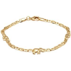 18k Gold Elephant Anklet Bracelet